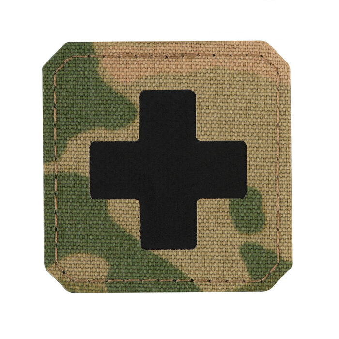 M-Tac Medic Cross Laser Cut Patch black - multicam