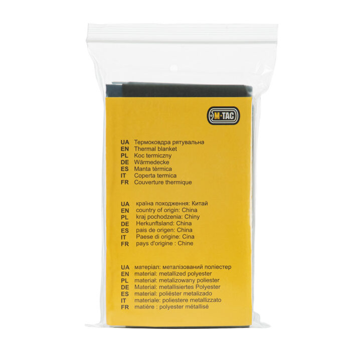 M-Tac Thermal Blanket packaging from the back