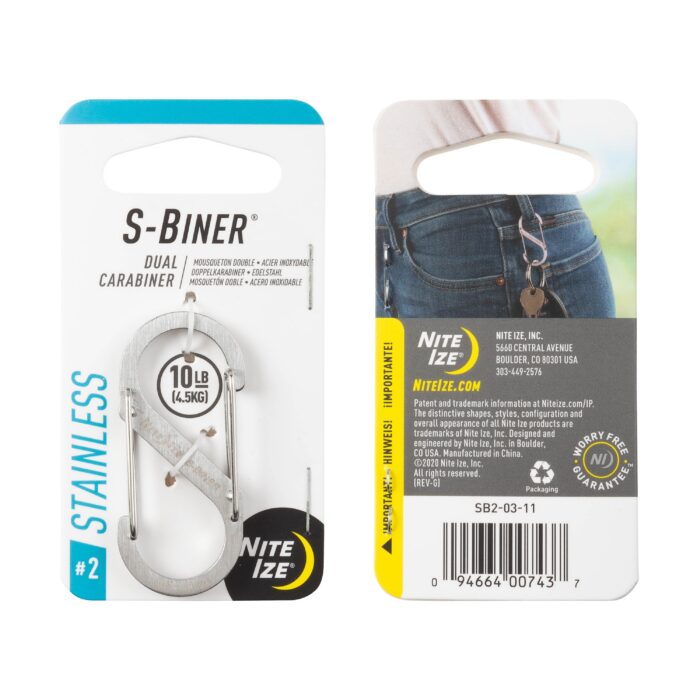 Nite Ize Carabiner S-Biner #2 in stainless